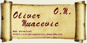 Oliver Muačević vizit kartica